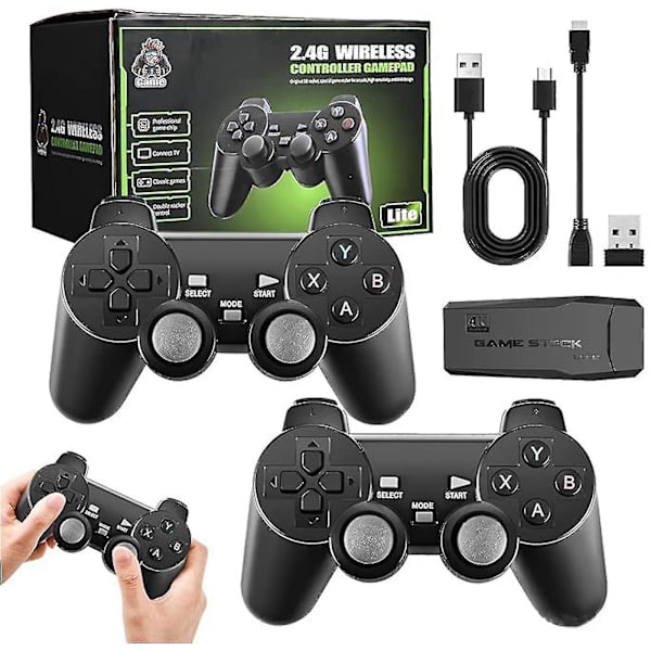 20000+ 4k Hdmi Tv Video Game Stick Retro Spelkonsol W/ 2 Trådlösa Kontroller 4k Spel Stick, 100% Ny