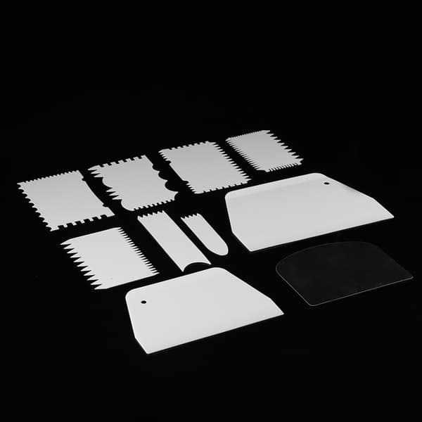 10 pcs/set Plastic Baking Edge Dough Scraper Cutter Pastry Spatulas Cake Decorating Baking Tools