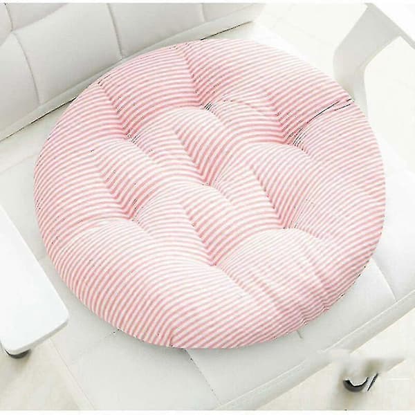 Polstrede runde stolputer for hage-, spisestue- og kontorstol, 40 cm, rosa