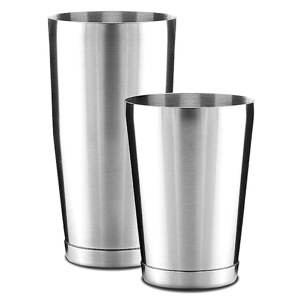 Premium Cocktail Shaker Sæt - Piece Pro Boston Shaker Sæt. Uvægtet Martini Drinkshaker lavet af Rustfrit Stål 304