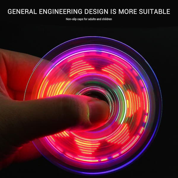 Klar LED Lysende Fidget Spinner Leke - Stressreduserende Leke for Barn og Voksne
