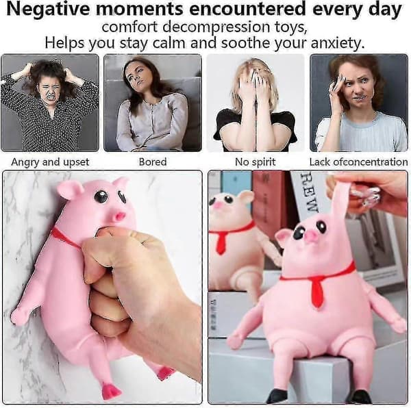 Squeeze Antistress Legetøj, Gris Squeeze Legetøj, Squeeze Legetøj Gris