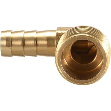 90° modhage messing slangefitting, 10 mm albue, 1/2\" udvendigt gevind, 2 stk.