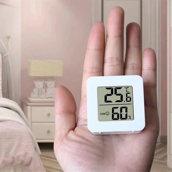 5-pack Mini Digital LCD-display Temperatur och Fuktighet Meter Sensor Väggmonterad Inomhus Rum Väder