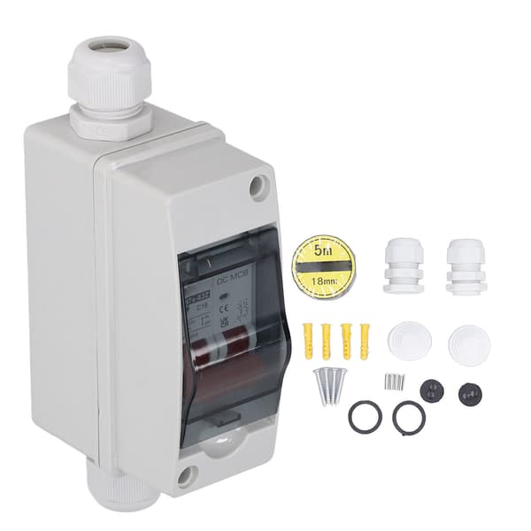 DC Circuit Breaker IP65 Waterproof DC Disconnector for Solar Systems 2P 1000V 16A