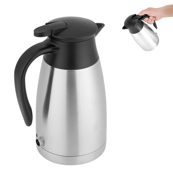 12V 1000ml Rustfrit Stål Bil Elkedel Bærbar Vandkop