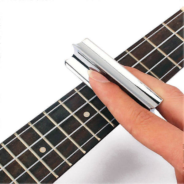 Gitar Slide Steel Solid Stainless Tone Bar Hawaiian Slider For Akustisk Elektrisk Gitar Instrumenter Bærbar (Krom Farge)