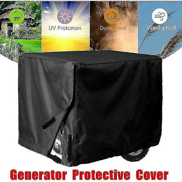 Vandafvisende Beskyttelsesdækning til Generator, 210D Oxford Polyester Beskyttelsespresenning til Generatorer og Strømsystemer (66*51*51cm)