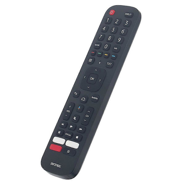 ERF2F60G Erstatningsfjernkontroll for Smart Android TV 9.0 Pie 32A56E 40A56E (Uten stemmefunksjon)