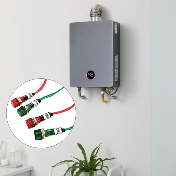 220v/380v Flat Head Indikator Vannkokere Flush Panel Montering Signallampe