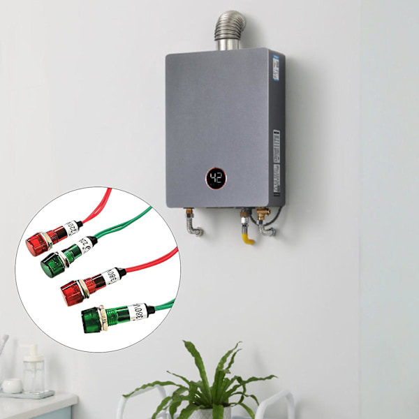 220v/380v Indikator Vattenkokare Flush Panel Mount Signallampor