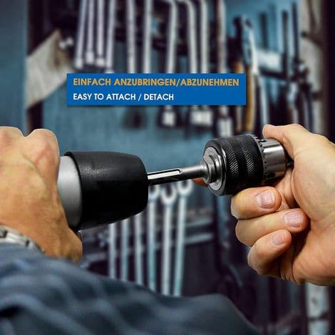 S&R Borechuck 1,5-13 mm 1/2-20 UNF med SDS Plus-adapter og strammenøkkel