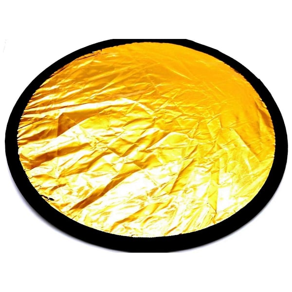 Fotoreflekter 2-i-1 Guld Silver Fällbar Mini Rund Bärbar Lämplig för Studio Diffusor