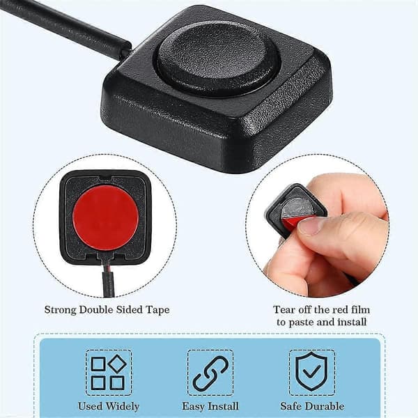 4 stk. Momentan Tænd/Sluk-Knap 12V 24V Overflademontering Mini Knapswitch