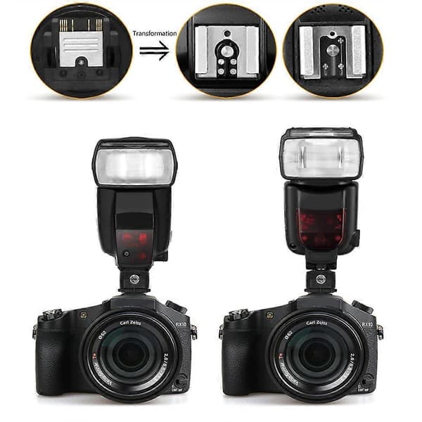TF-334 Blitsskoadapter for å konvertere Sony Mi A7 A7S A7SII A7R A7II A9 A6300-kamera til Canon Nikon-blits