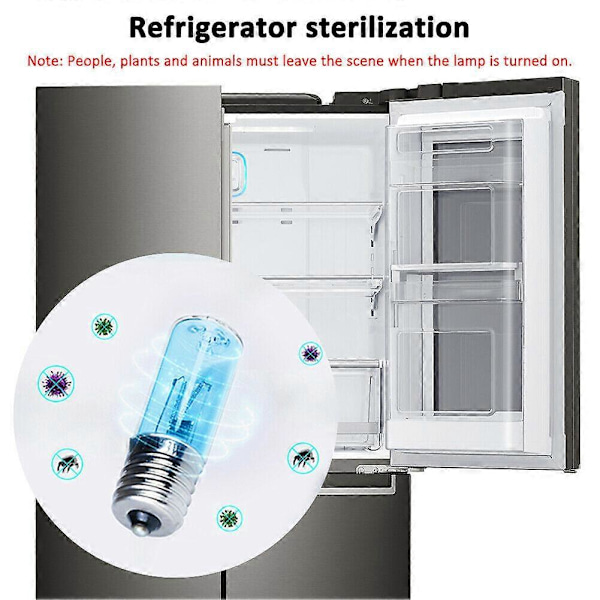 UVC Kvalsterljus Germicidlampa Glödlampa Ultraviolett DC 10V UV Ljusrör Glödlampa E17 3W Desinfektion Qua