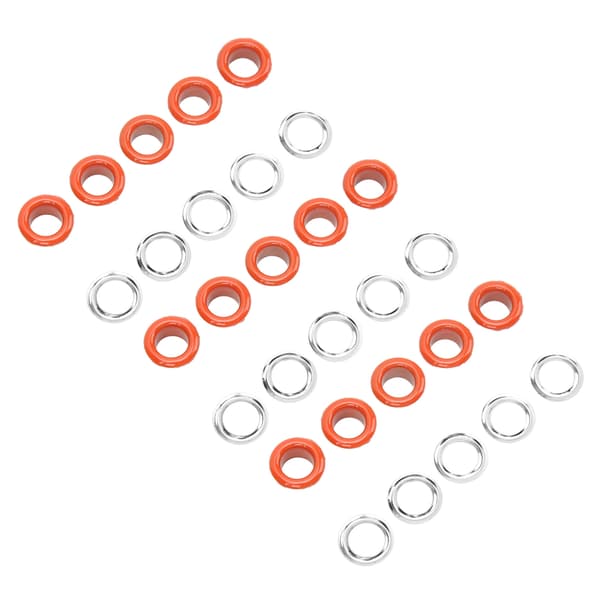 Orange 500 Sets 8mm Metal Eyelet Kit, Rust-Resistant Leather Grommets with Setting Tool for Repair and Craft Decoration