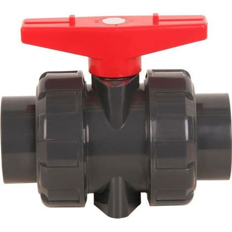 Dobbelt omløbsventil til opløsningsmiddelsvejsning, 25 mm diameter, PVC kugleventil, kugleventil, kugleventil til swimmingpool, DN20 (indvendig diameter 25 mm)