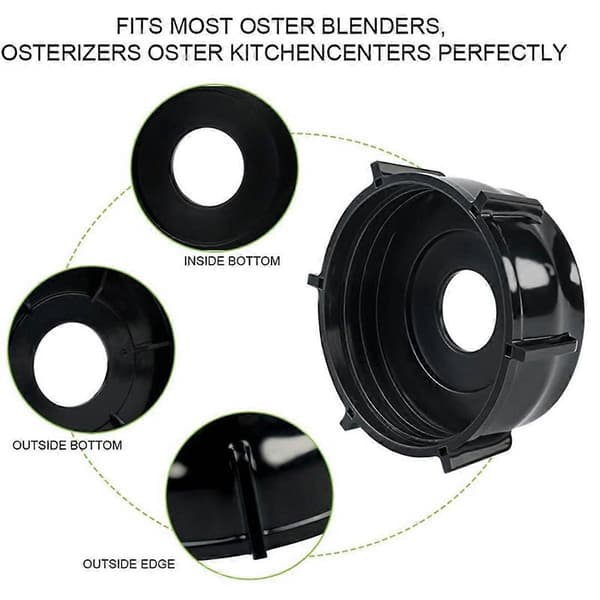 1 stk. 4902-003 Blenderkande Bund til og Osterizer Blendere, Premium Blender Reservedele (Sort)