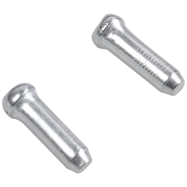 100x Cykel Växel Broms Vajer Ändhylsor Silver
