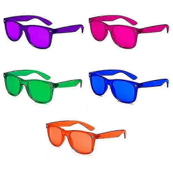 Lysbehandling Chakra Healing Briller, Farvede Glas Orange Lens
