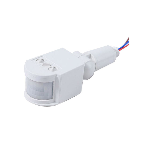 LED rörelsesensor 220V automatisk infraröd PIR rörelsedetektor väggmontering timer utomhus 12V sensor