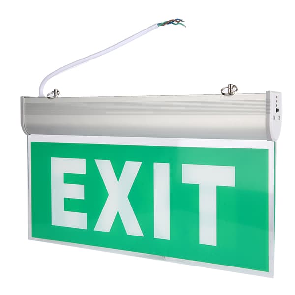110-220V Acrylic 3W 12 LED Emergency Exit Sign Light Safety Indicator Lamp