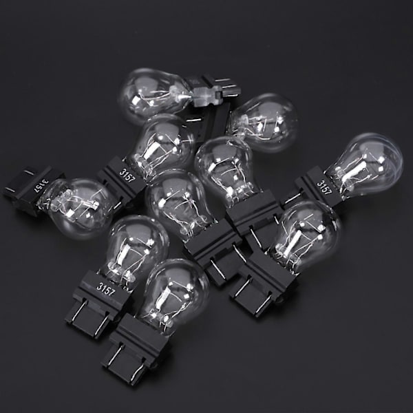 10x 3157 Ljusstarka Glödlampor Baklykta Broms Back S8 Signallampa Blinkers - YuJia