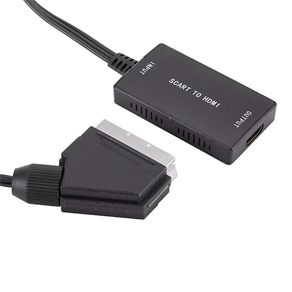 Scart til HDMI Konverter - Høj Definition Audio Video Kompatibel Adapter Stik