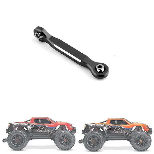 Styre Servo Forbindelsesstang i Aluminium Legering til 1/5 X- Xmaxx 6S 8S RC Opgraderingsdele, Sort