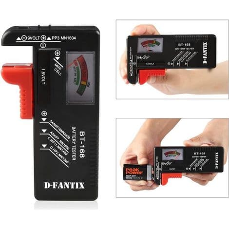 Universal batteritestare, batterispänningskontroll för AA AAA CD 9V knappcellsbatterier 1.5V