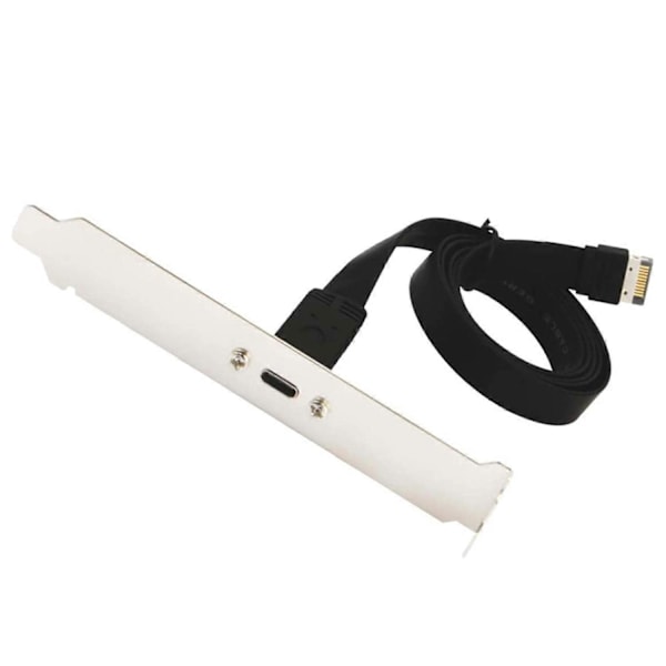 USB 3.1 Typ C Frontpanel Header Förlängningskabel, Typ E till USB 3.1 Typ C Kabel, Intern Adapterkabel, med Panel (50cm)
