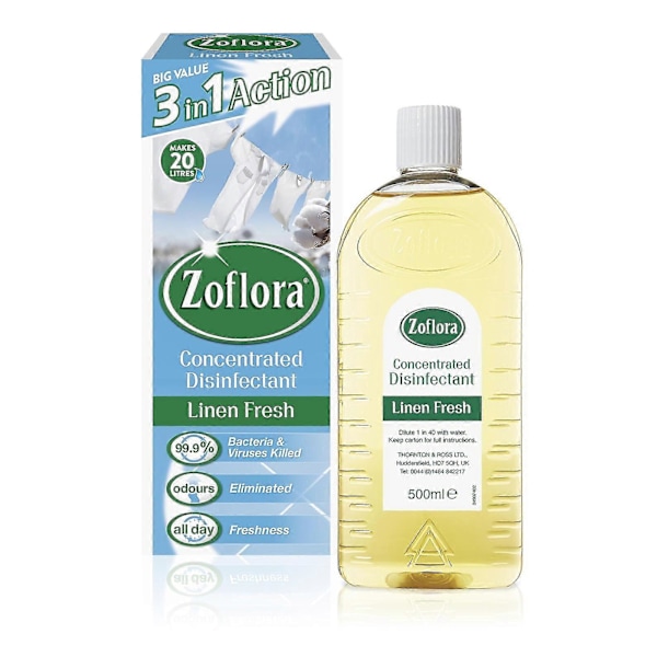 Zoflora Multi-Purpose Konsentrert Desinfeksjonsmiddel - Linen Fresh, 500ml