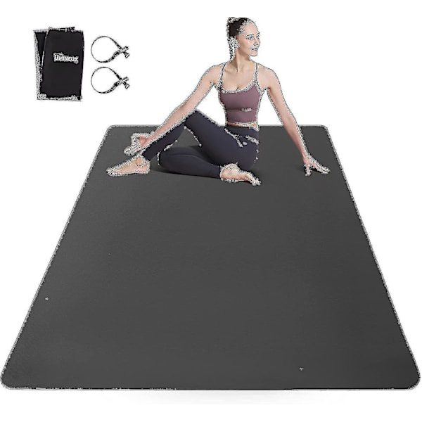 2023 - Extra Bred Yogamatta För Män Och Kvinnor, 1/4 Tums Tjock, Stor TPE Fitnessmatta, Lämplig För Hemmagym