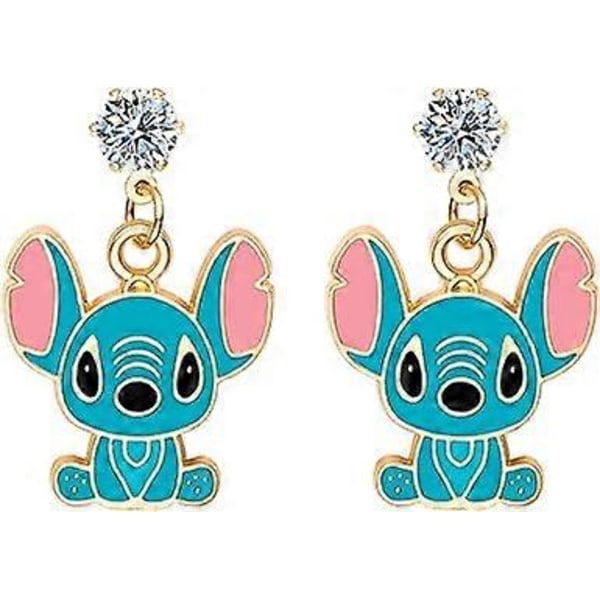 Stitch Earrings Studs Girls Stitch Gift Stuff Gold Stitch Jewelry Cute Stich for Girls Hypoallergenic Earrings