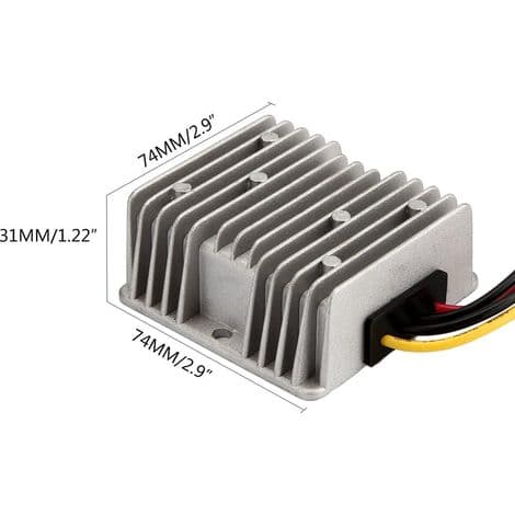 DC spændingsregulator Step-Down konverter DC 48V til 24V 10A 240W Strømreducerende Vandtæt Transformer til Golftrolley (48V til 24V 10A)