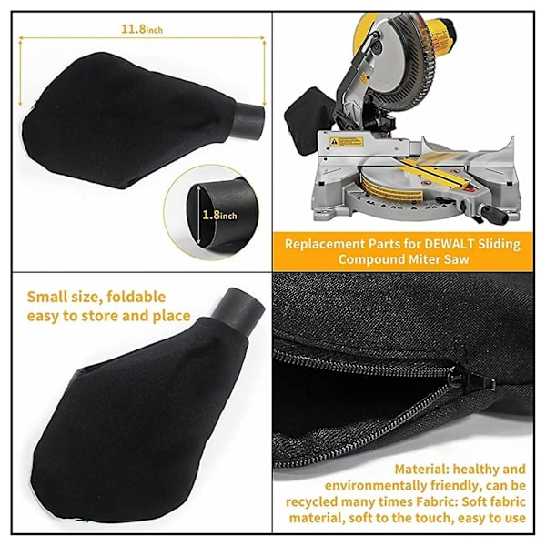 Kappsav Støvpose N126162 til Dewalt DCS361B DCS361M1 DW713 DW713-AR DW715 DW716 DW716XPS DWS782 D