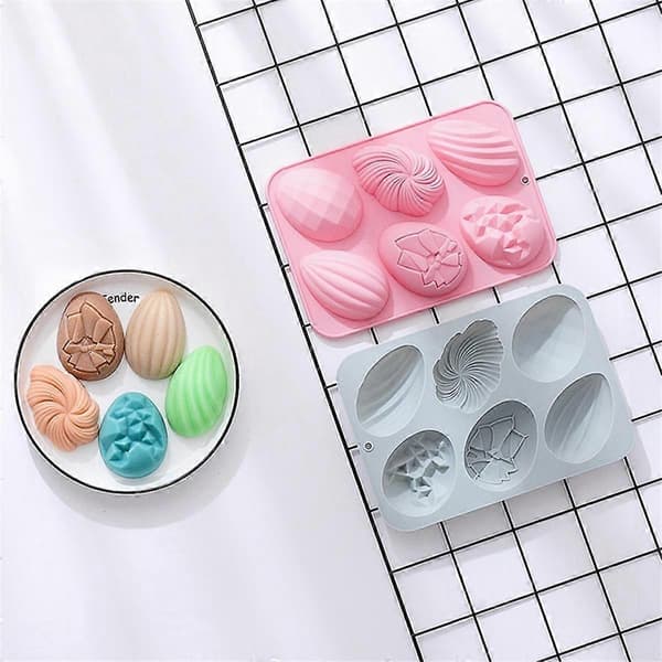 Påskäggsform 2-pack Jumbo Påskchokladform Silikon Påskägg Muffin Cupcake