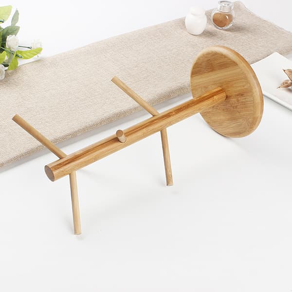 Bamboo Mug Holder, Tree-Shaped Storage Rack with 6 Hooks, Detachable Teacup Holder, Organizer