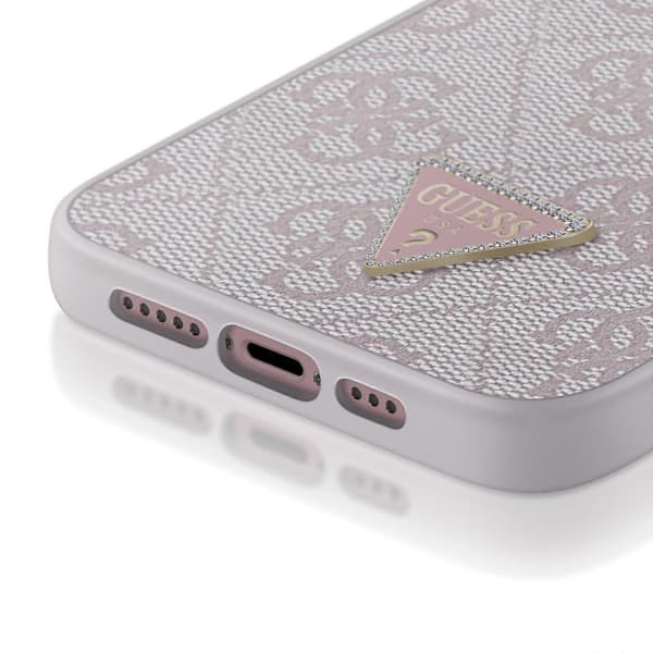Etui til iPhone 15 Plus Elegant Trykt 4G Kamera Hevet, Lys Rosa