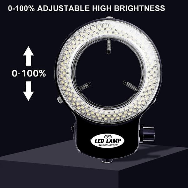 144 LED Miniscope Ring Light Ring Light 0 - 100% Justerbar Lampe Til Miniscope Ring Light S202412301