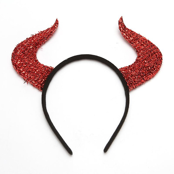 2 stk. Halloween Sequin Djævel Pandebånd Stick Sæt Djævel Horn Pandebånd Djævel Hårbånd Halloween Djævel