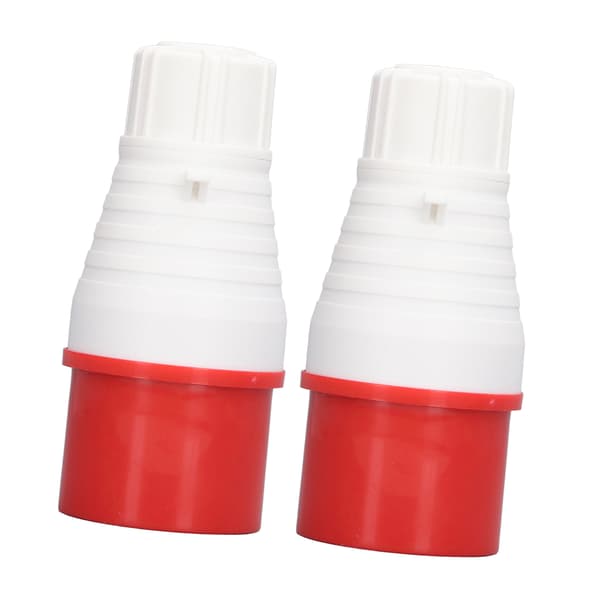 2 Pcs 5-Pin 32A Industrial Plug IP44 Waterproof PP Brass Socket 220-380V 240-415V