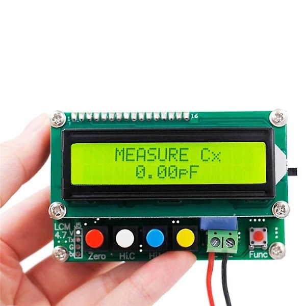 Digital Kondensatormåler Induktans Kapasitans L/C Måler LCD Kapasitansmåler Tester Mini USB Grensesnitt med USB-kabel