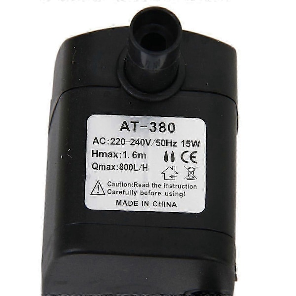 AC 220-240V 15W Dränkbar Vattenpump Dammpump Akvariumpump EU-kontakt