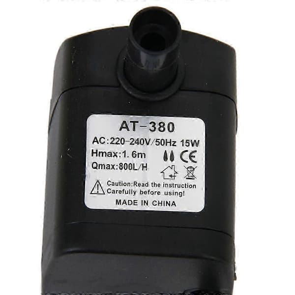AC 220-240V 15W Senkbar Pumpe Vannpumpe Dammepumpe Akvarium EU Plugg