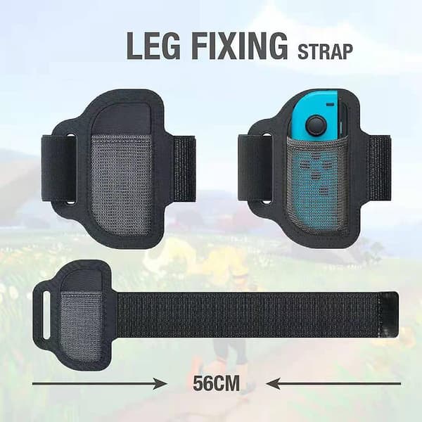 Benstroppe til Switch Leg Straps Ring Fit Adventure Justerbar Elastisk Sportsstropper Ring Adventure til Nintendo Switch
