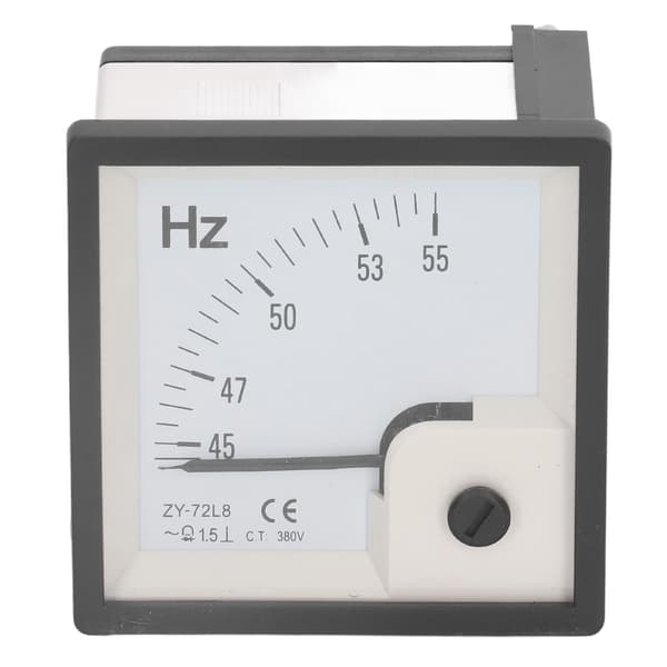 AC Frequency Meter 45 to 55Hz 1.5 Class Accuracy 72x72mm Panel Frequency Tester AC380V