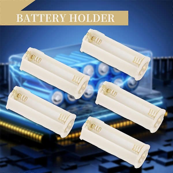 5 stk. Rund 3x 1,5V AAA Batteriholderboks Beholder Hvit