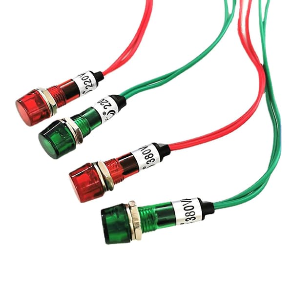 220v/380v Flat Head Indikator Vannkokere Flush Panel Montering Signallampe